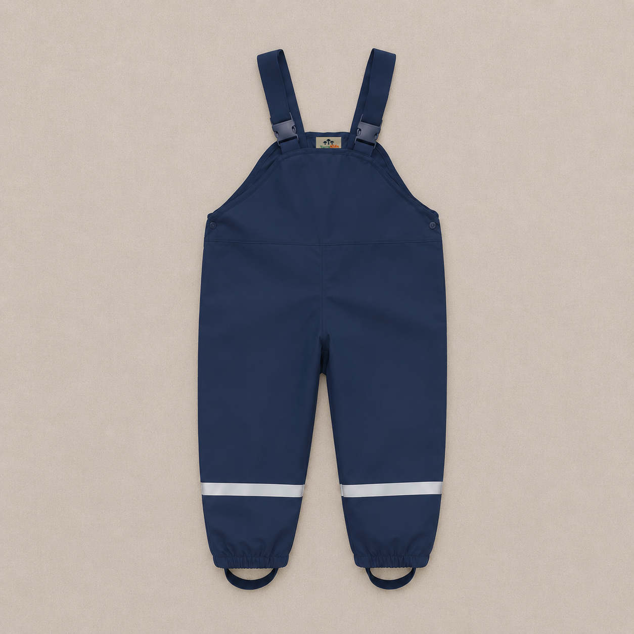 Jardinera impermeable azul con bandas reflectantes